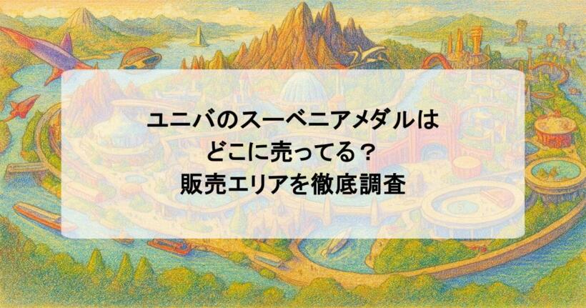 ユニバのスーベニアメダルはどこに売ってる？販売エリアを徹底調査